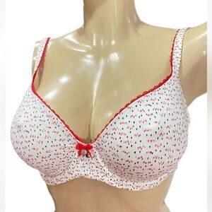 Victoria’s Secret Body Supersoft unlined Demi Underwire bra white multicolor 34C